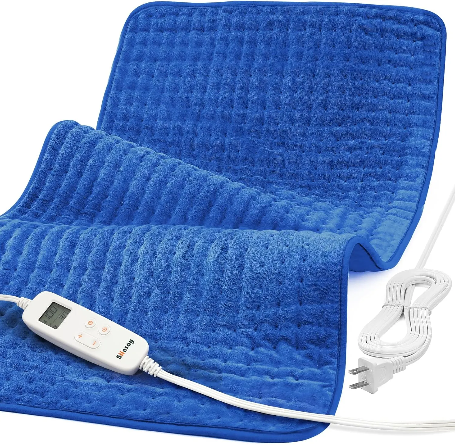 Heating Pad for Back Pain Relief, 33'' x 17'' XXXL Electric Heating Pad for Neck and Shoulder Cramps with 6 InstaHeat Settings, Auto Off, Moist Dry Heat Therapy, Machine Washable