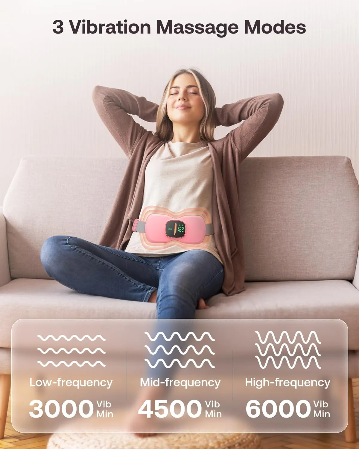 Heating Pad for Period Cramps, FSA HSA Eligible, Portable Menstrual Heating Pad, Period Pain Relief Heated Pad, Back or Belly Heating Belt, Gifts for Her Women Girl Friend Wife