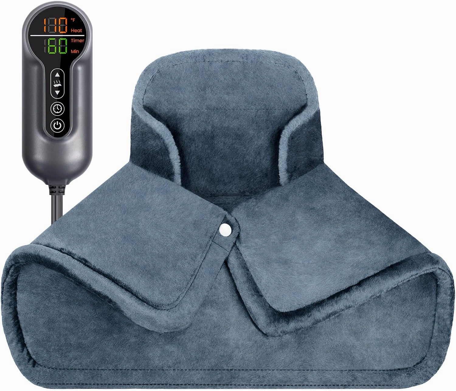 Heating Pad for Neck and Shoulders and Back, Electric Weighted Heat Pad for Pain Relief, 6 Heat Settings & Auto Shut Off Heated Wrap, Machine Washable Ultra Soft Fabric, Gifts for Women, Men, Mom, Dad