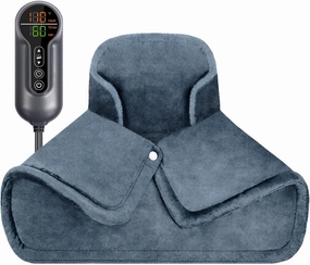 Heating Pad for Neck and Shoulders and Back, Electric Weighted Heat Pad for Pain Relief, 6 Heat Settings & Auto Shut Off Heated Wrap, Machine Washable Ultra Soft Fabric, Gifts for Women, Men, Mom, Dad