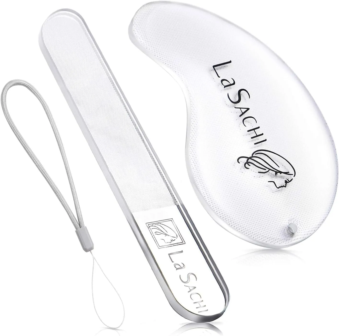 Heel Exfoliator and Nail File 0.01μ Glass Nano Technology Strap Included Sole Exfoliator (Set)