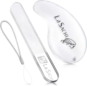 Heel Exfoliator and Nail File 0.01μ Glass Nano Technology Strap Included Sole Exfoliator (Set)