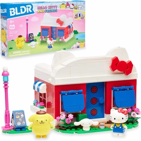 Hello Kitty and Friends, Hello Kitty’s Dream Cafe Building Set - Hello Kitty, Cinnamoroll, and Pompompurin Minifigures - Kids and Sanrio Fans Ages 8 , 0076