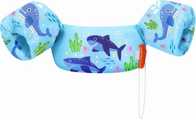 HeySplash Kids Swimming Vest, Toddler Floaties Fit 20-50 Pounds, Puddle Kids Jumper with Adjustable Strap, Swim Jacket Water Wing Baby Arm Floats, Sea Beach Swimming Aid for 2-6 Years Boy,Full Shark
