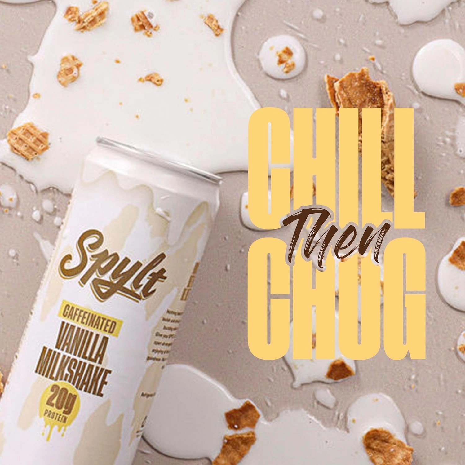 High Protein Vanilla Milkshake with 60mg Caffeine & 20g Protein - 90 Calories, Ready to Drink, Sugar Free, Lactose Free Milk, Perfect for Workout Recovery & Afternoon Pick Me Up - 12 Count