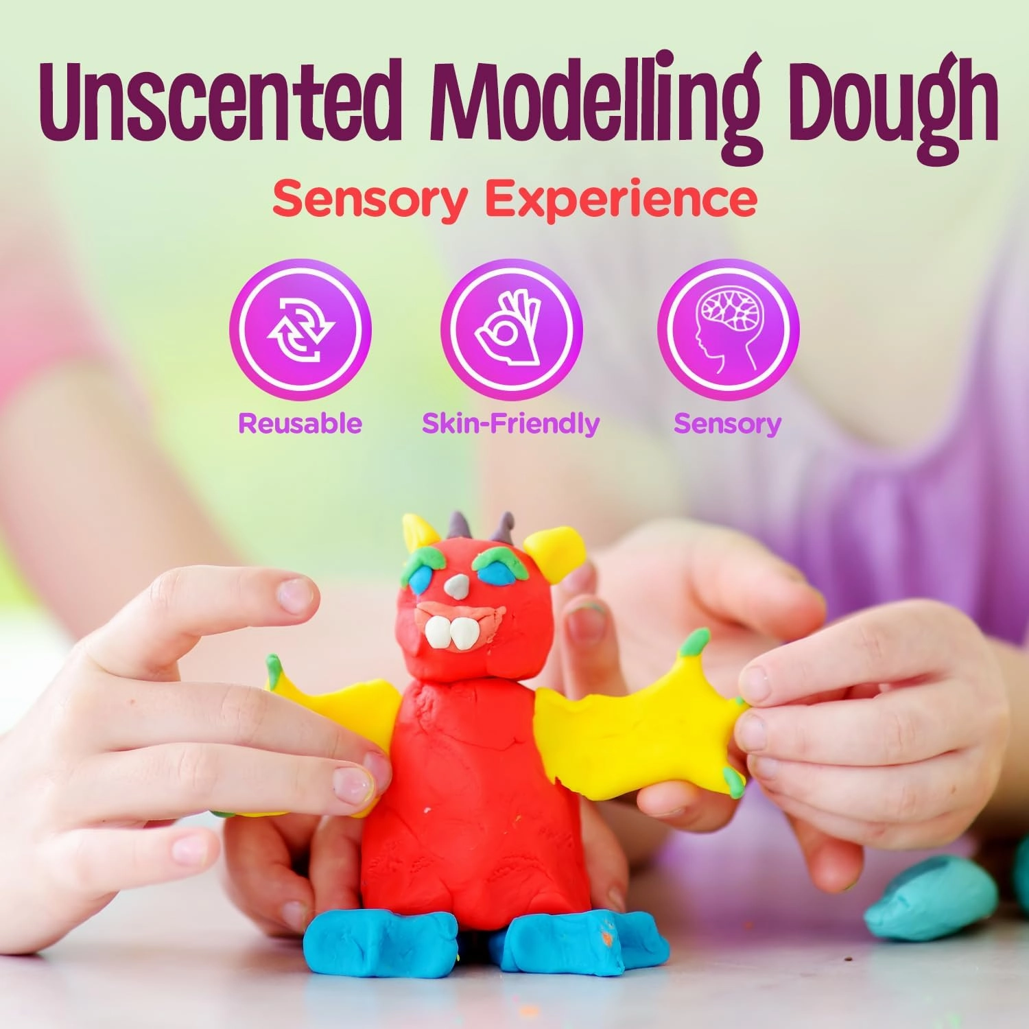 Hygloss Play Modeling Dough - Red and Green Dough Unscented - Safe & Non-Toxic for Kids Arts & Crafts - Party Favors - Classroom Supplies - 6lb Total