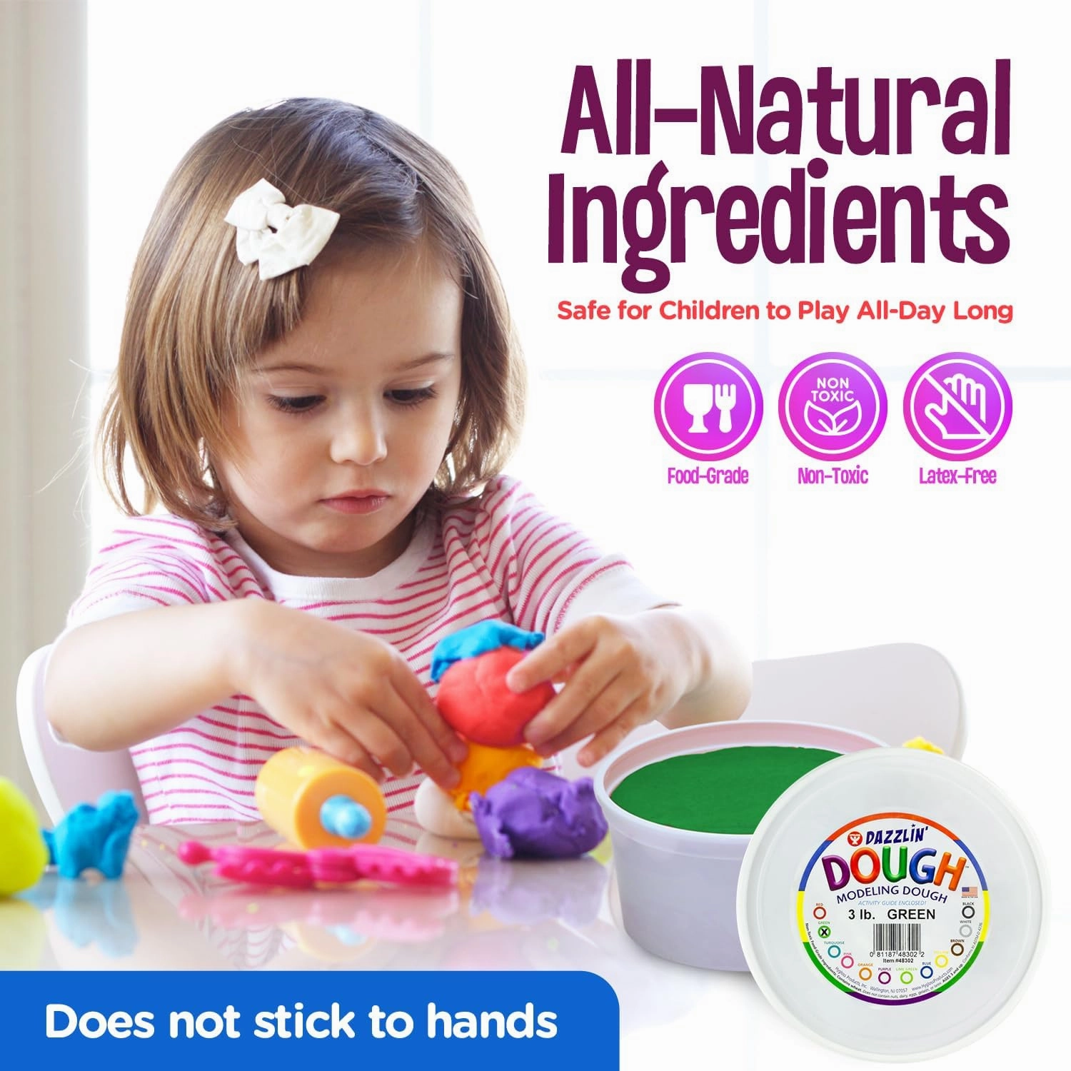 Hygloss Play Modeling Dough - Red and Green Dough Unscented - Safe & Non-Toxic for Kids Arts & Crafts - Party Favors - Classroom Supplies - 6lb Total