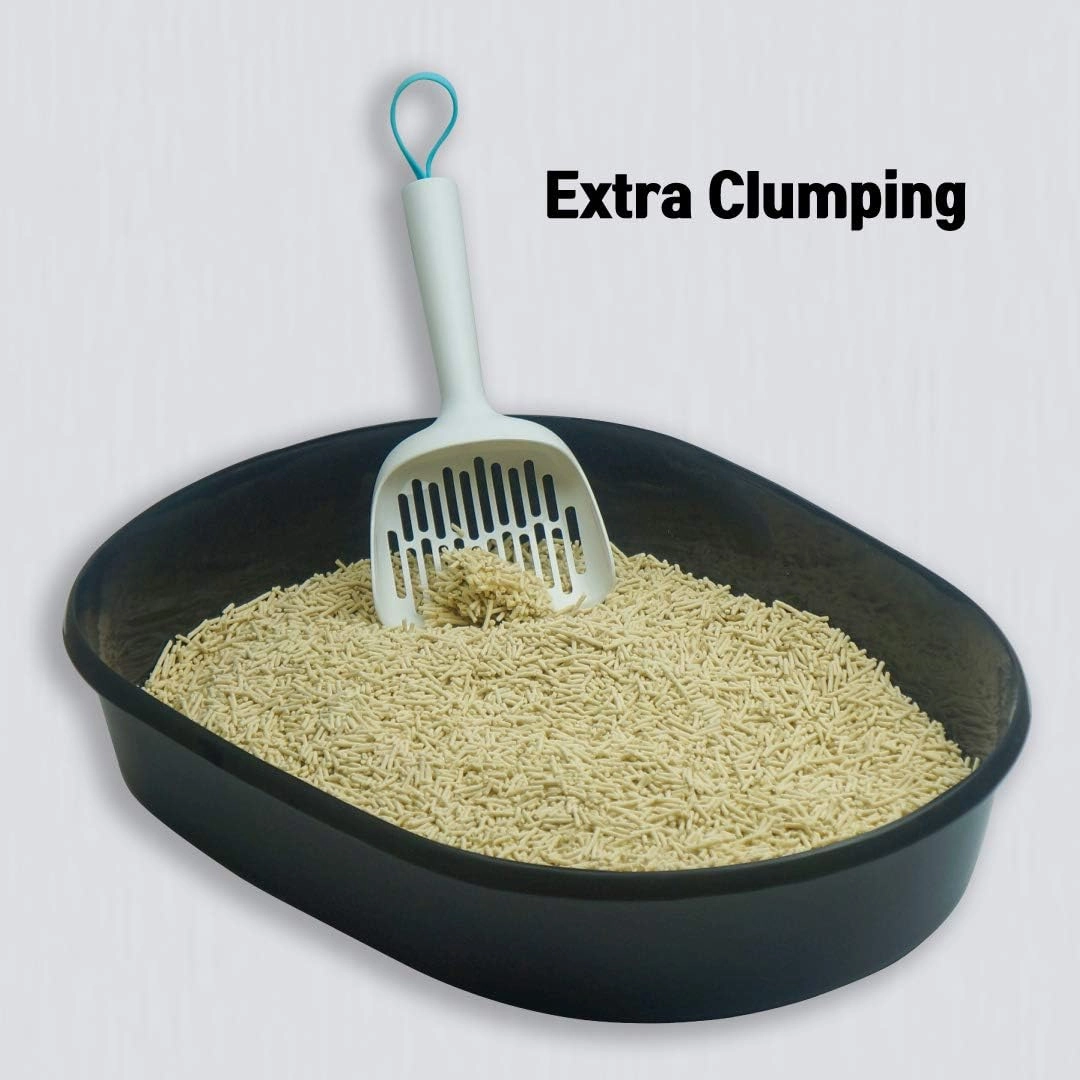 I AM TOFU - Tofu Cat Litter, Natural, Flushable, Dust Free, Extra Clumping Pellet Litter (10 LBS, Original)