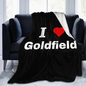 I Love Goldfield Throw Blanket 80"x60" Soft Cozy Lightweight Blanket Fuzzy Blanket for Couch Bed Sofa