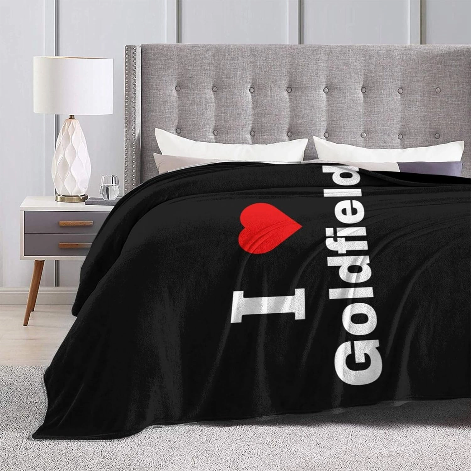 I Love Goldfield Throw Blanket 80"x60" Soft Cozy Lightweight Blanket Fuzzy Blanket for Couch Bed Sofa