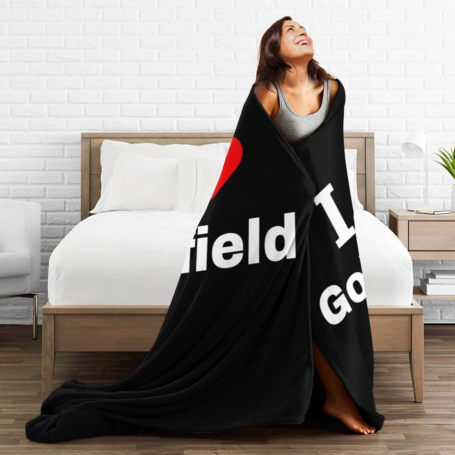 I Love Goldfield Throw Blanket 80"x60" Soft Cozy Lightweight Blanket Fuzzy Blanket for Couch Bed Sofa