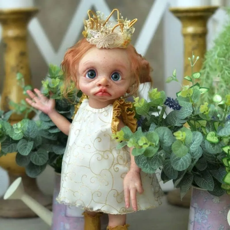iCradle Reborn Baby Dolls 17 Inch Fairy Lifelike Handmade Elf Baby Doll Girl Reborn Fantasy Art Collectible Angel Baby Dolls Lovely Fariy Toy for Child