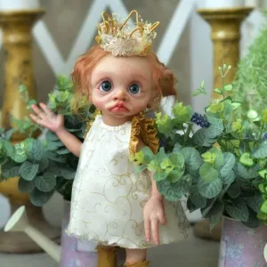 iCradle Reborn Baby Dolls 17 Inch Fairy Lifelike Handmade Elf Baby Doll Girl Reborn Fantasy Art Collectible Angel Baby Dolls Lovely Fariy Toy for Child