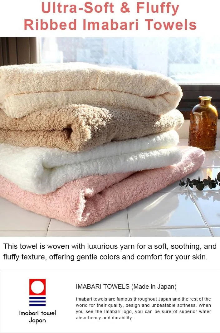 Imabari Towel, 2-Piece Bath Towel Set, Japanese Towels, Soft and Fluffy Towel, Luxury Cotton, Lavender