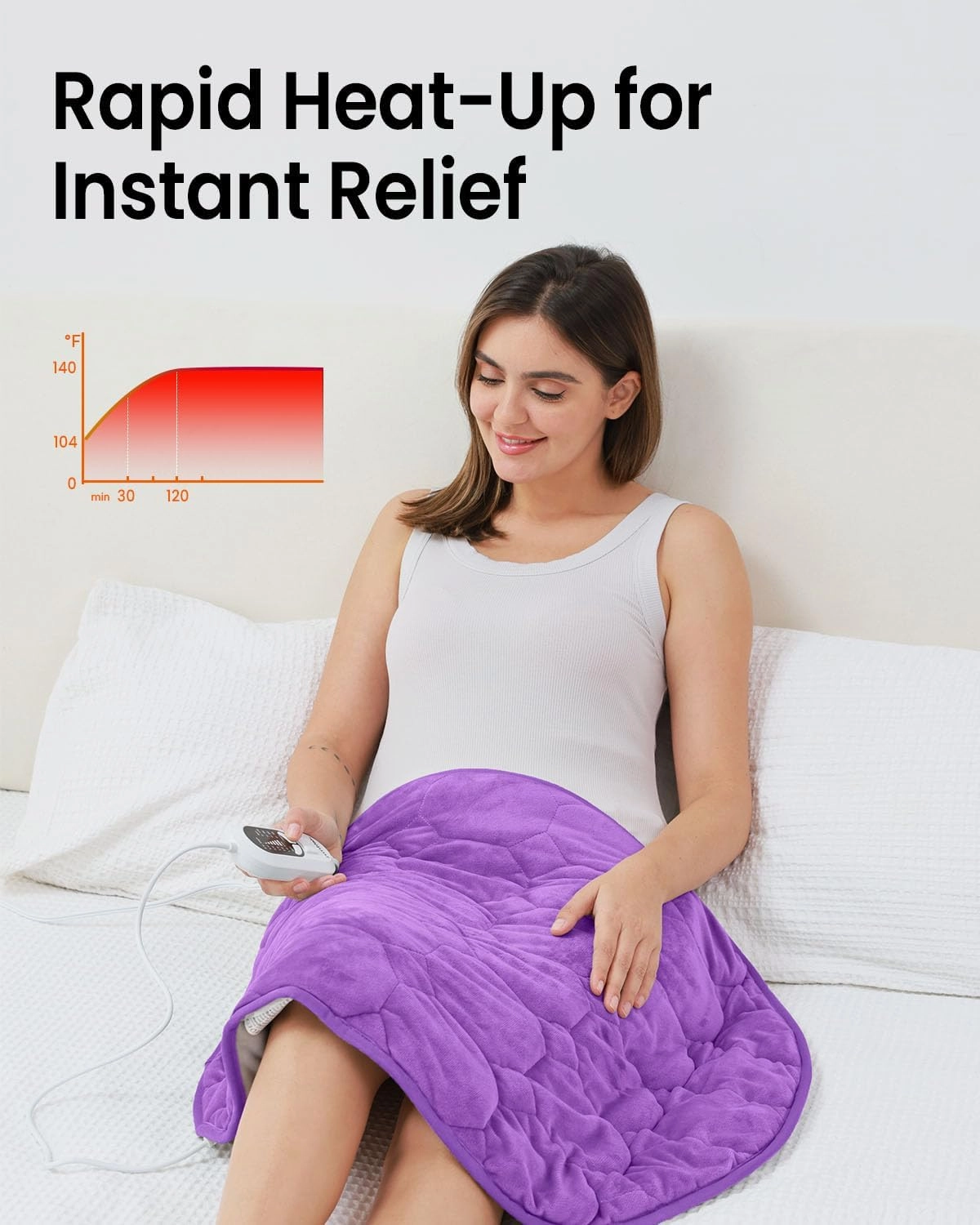 immtree Weighted Heating Pad 7lbs for Deeper Pain Relief,Extra Large Weighted Heating Blanket with Fast Heat Technology,Weighted Lap Heated Blanket,Weighted Heated Pad for Back and Shoulder