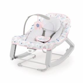 Ingenuity Keep Cozy 3-in-1 Grow with Me Vibrating Baby Bouncer Seat & Infant to Toddler Rocker, Vibrations & -Toy Bar, 0-30 Months Up to 40 lbs (Pink Burst)