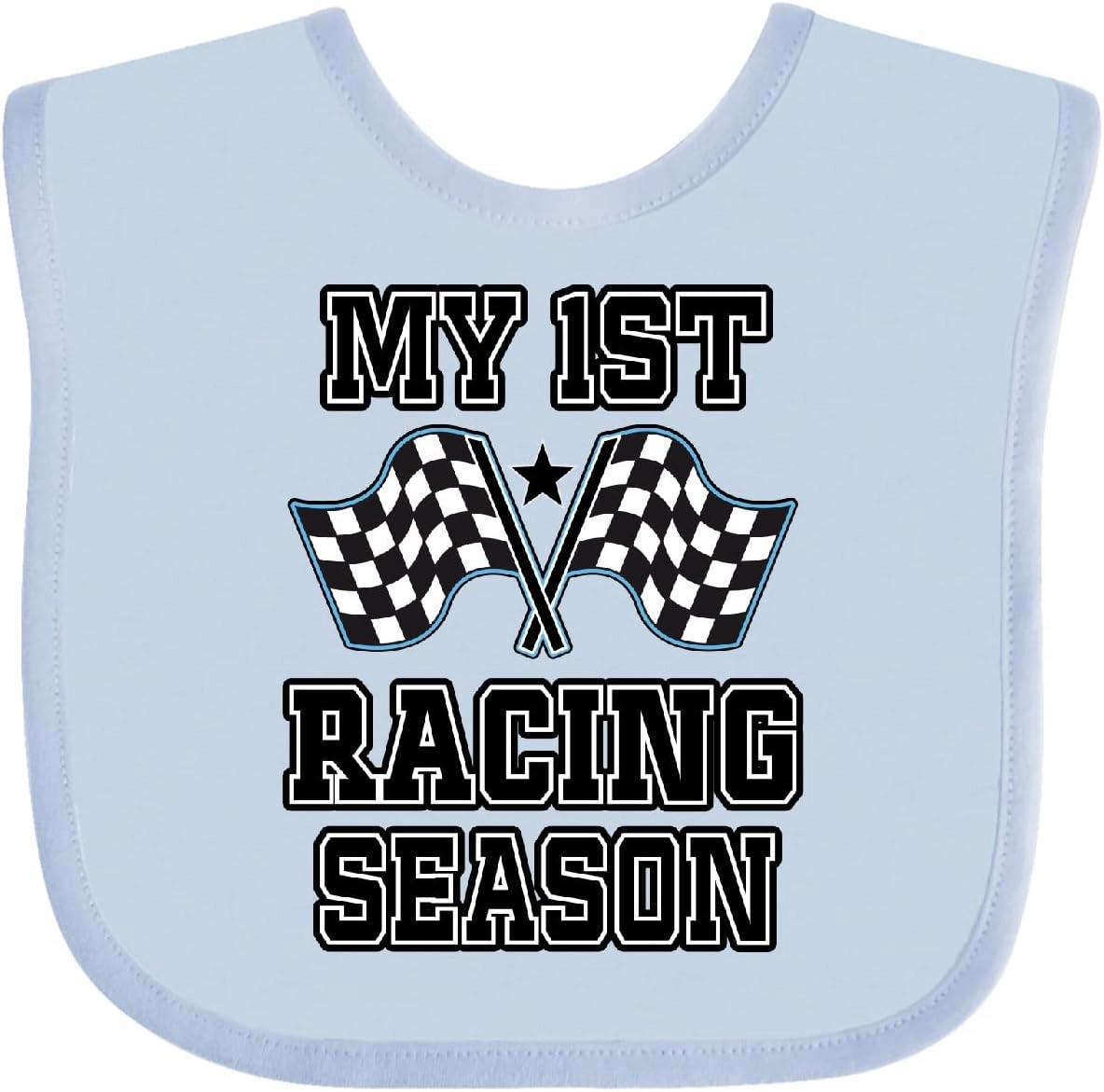 inktastic My 1st Racing Season Checkered Flags Baby Bib