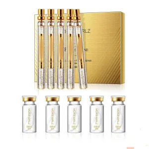 Instalift Protein Thread Lifting Set, Soluble Protein Threads and Nano Gold Essence Combination, Absorbable Collagen Thread for Face Lift, Smoothes Fine Lines (1 sets 5 Protein Thread)