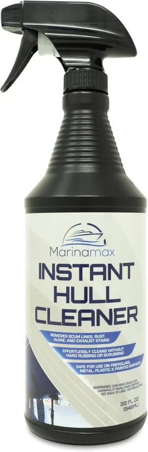 Instant Hull Cleaner 32 Oz - Removes Boat Hull Stains, Scum Lines, Algae, Barnacles, Rust and Grime from Fiberglass, Plastic, and Painted Surfaces