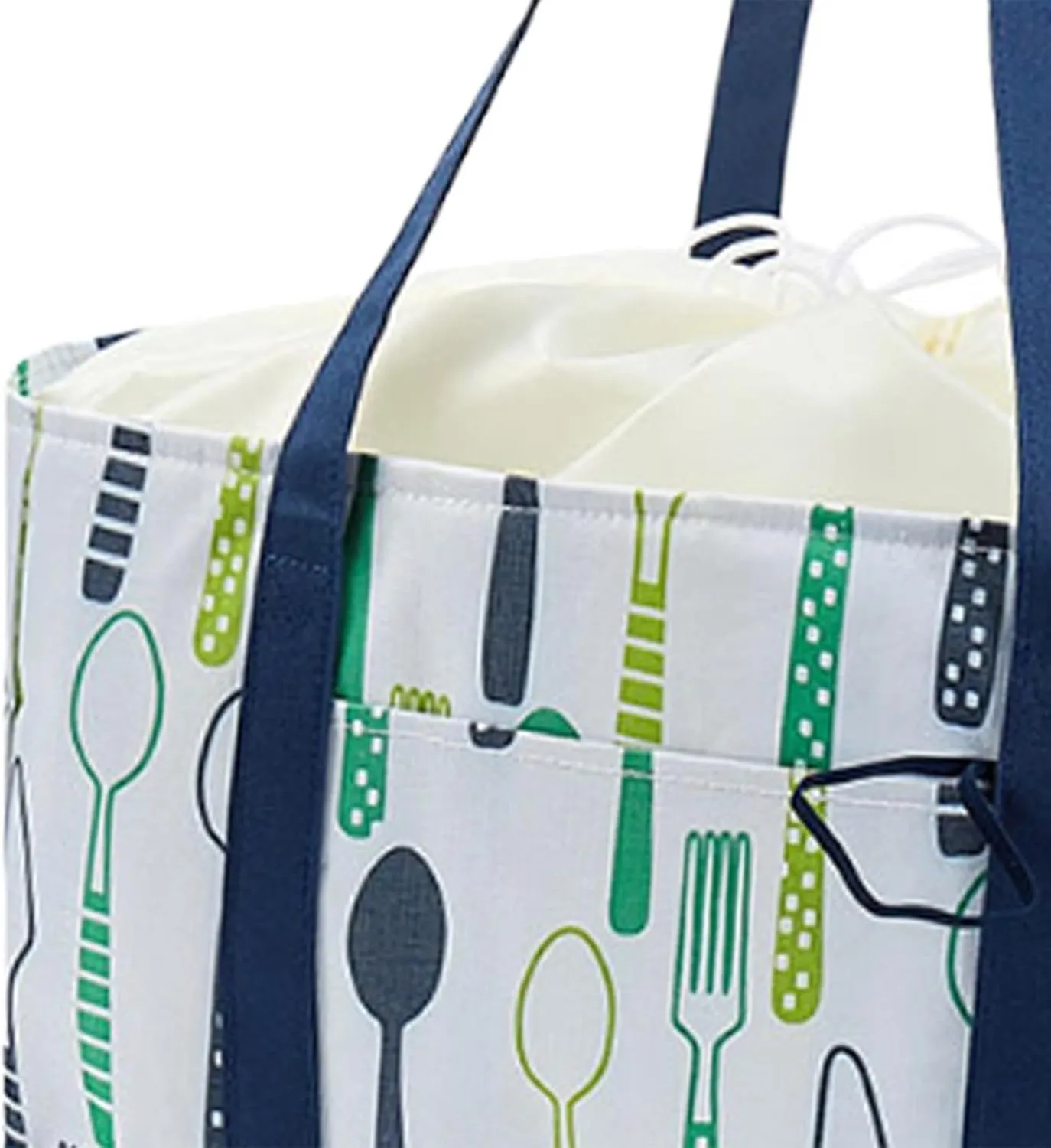 Insulated Cooler Bag Insulated Food Delivery Bag with Handle Foldable Insulated Reusable Grocery Shopping Bag for Barbecue