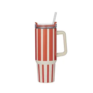 Insulated Mug Vertice Stripe 1.2L - Tomato