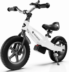 isinwheel 2-in-1 Electric Bike for Kids Ages 2-6, 150W/250W Electric Balance Bike with Swappable Battery, 12/14 inch Inflatable Tire and Adjustable Seat, Electric Motorcycle for Kids Boys & Girls