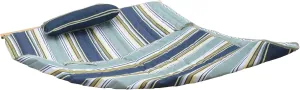 Island Retreat Outdoor Leisure Hammock Pillow & Pad Set - Coastal Turquoise Stripe