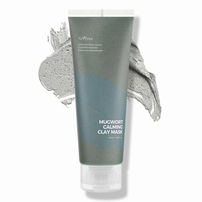 IsNtree Mugwort Calming Clay Mask 100ml, 3.38 fl.oz | Sebum Control | Pore Tightening | Exfoliates Rough Skin | Blackhead Care | Wash-Off Mask | Korean Skincare