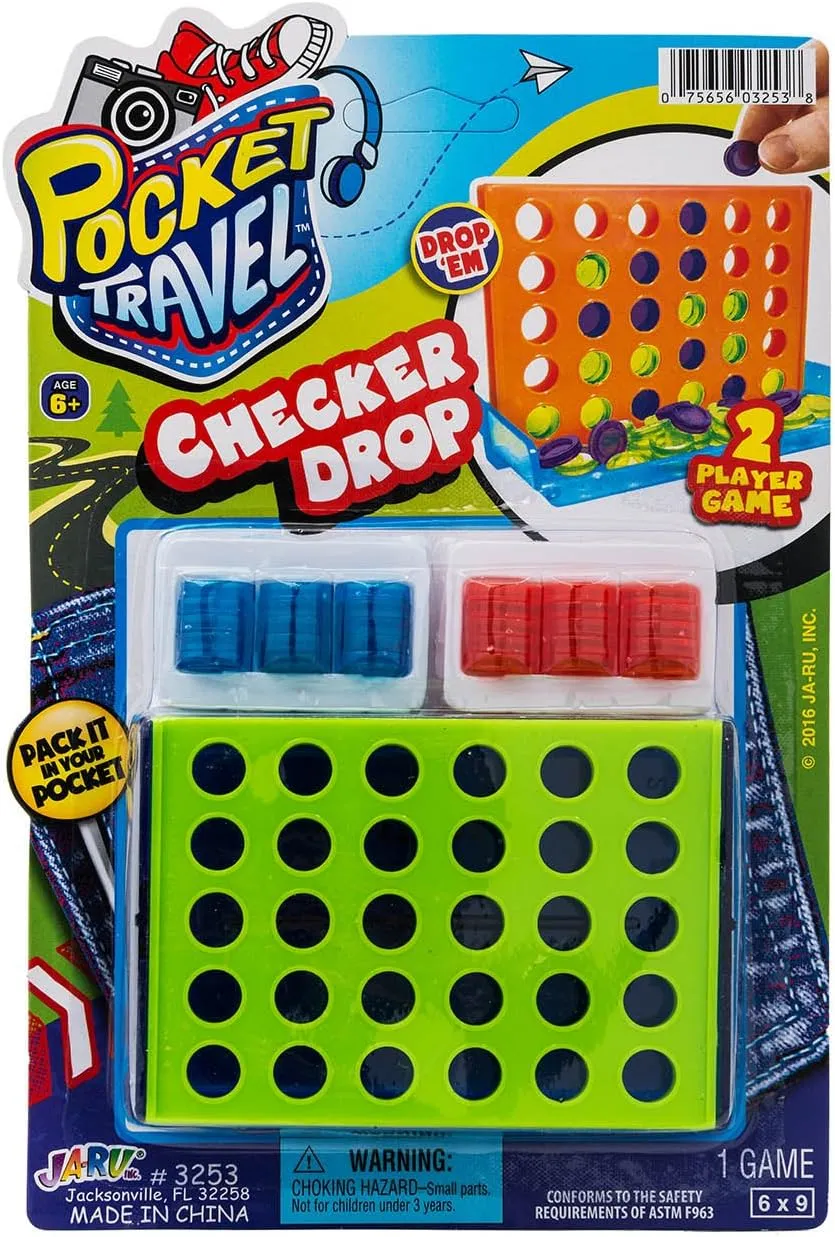 JA-RU Portable Tic Tac Toe Classic Mini Board Games (6 Pack) Pocket Size Travel Toys for Kids. Car & Airplane Activities. Bulk Party Favor & Stocking Stuffer. 3253-6p