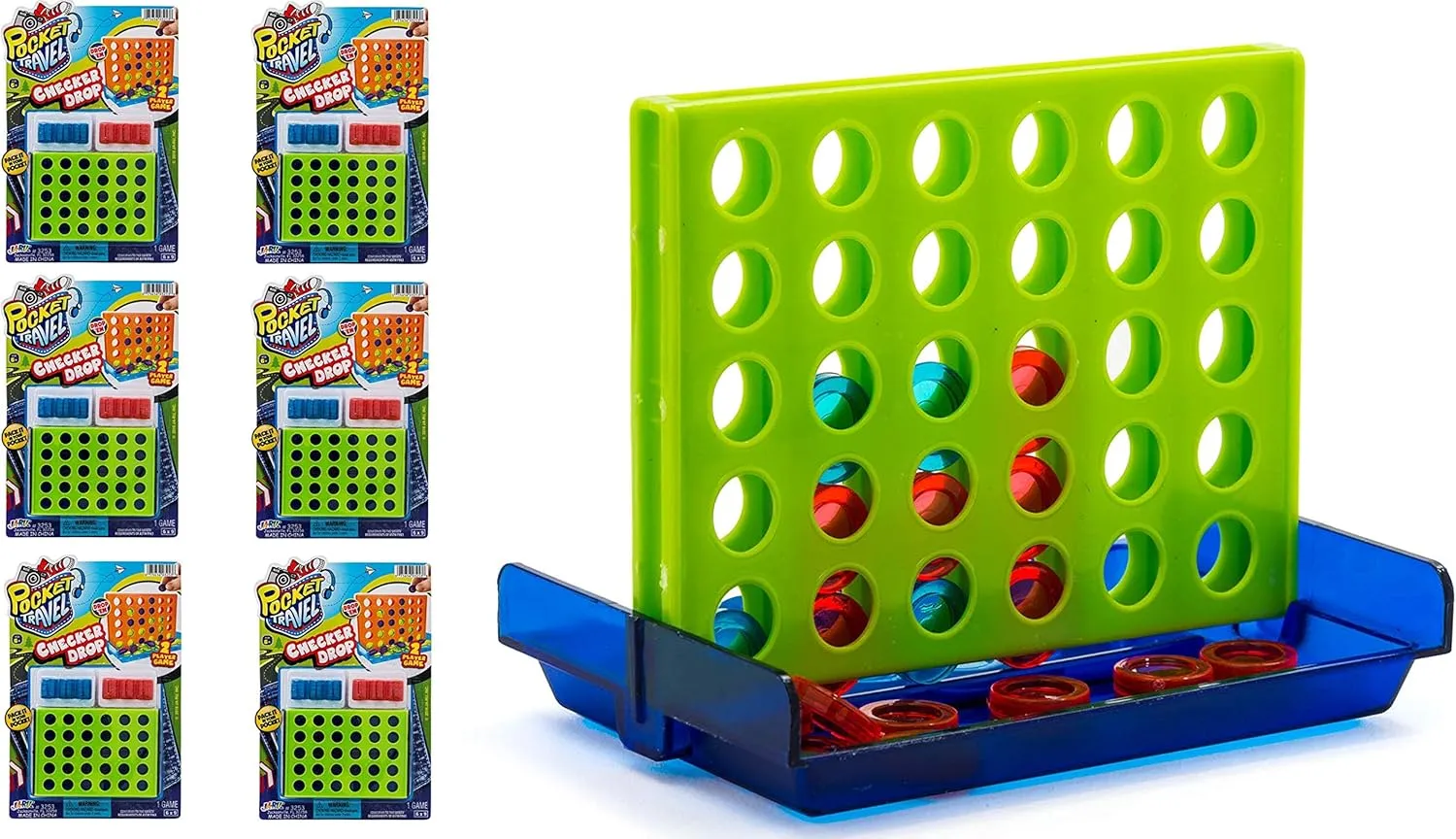 JA-RU Portable Tic Tac Toe Classic Mini Board Games (6 Pack) Pocket Size Travel Toys for Kids. Car & Airplane Activities. Bulk Party Favor & Stocking Stuffer. 3253-6p