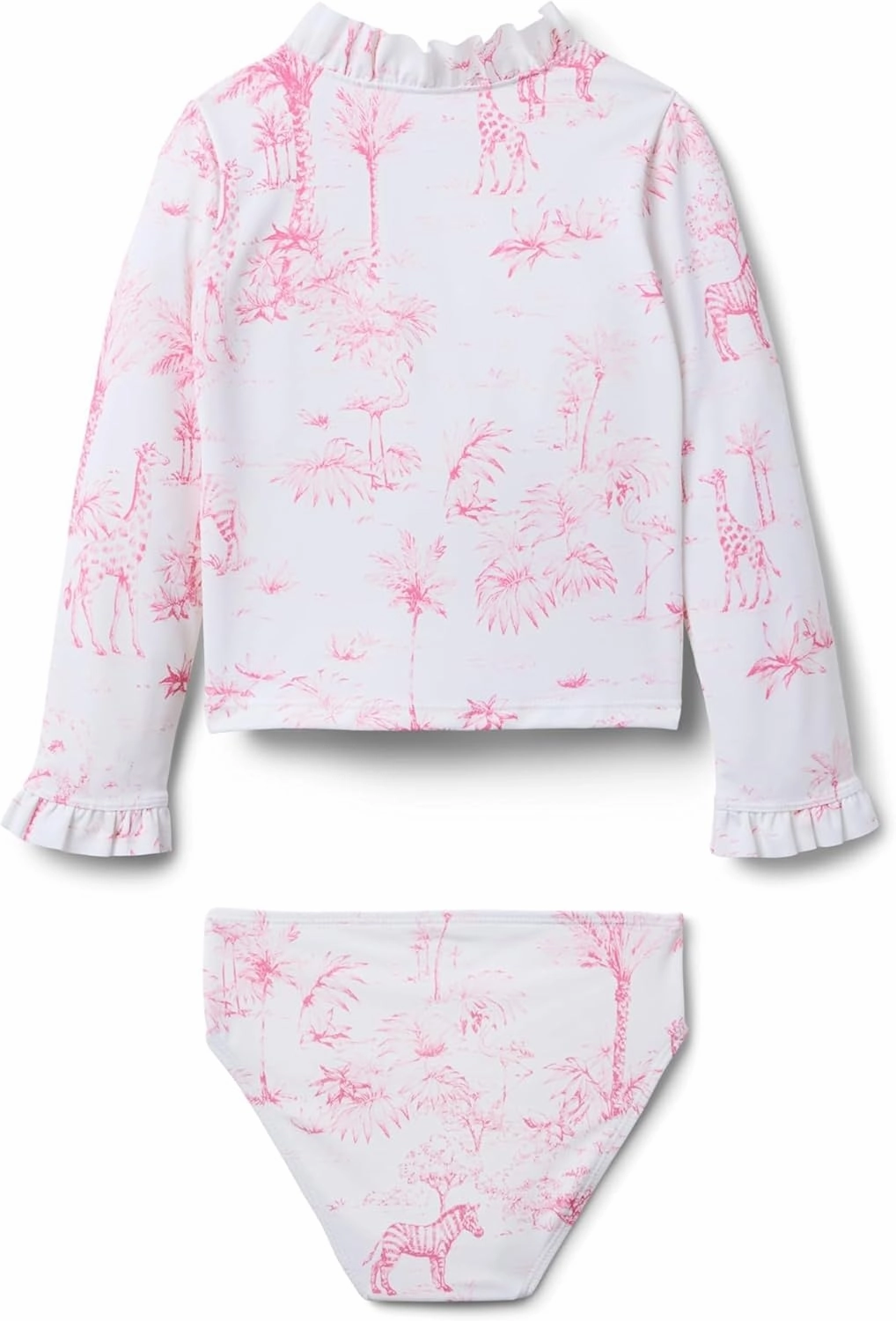 Janie and Jack Girls' Animal Print Rashguard Swim (Toddler/Little Big Kid)