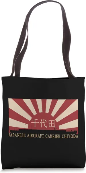 Japanese Aircraft Carrier Chiyoda Rising Sun Flag Tote Bag