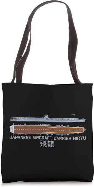 Japanese Aircraft Carrier Hiryu WW2 Ship Diagram Tote Bag
