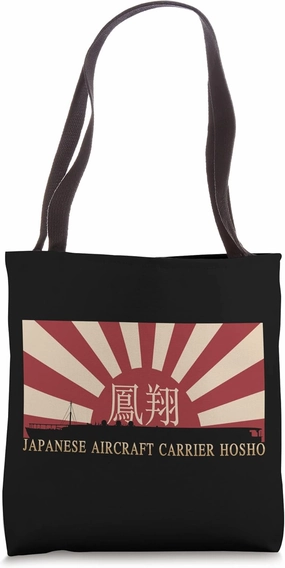 Japanese Aircraft Carrier Hosho Rising Sun Flag Tote Bag