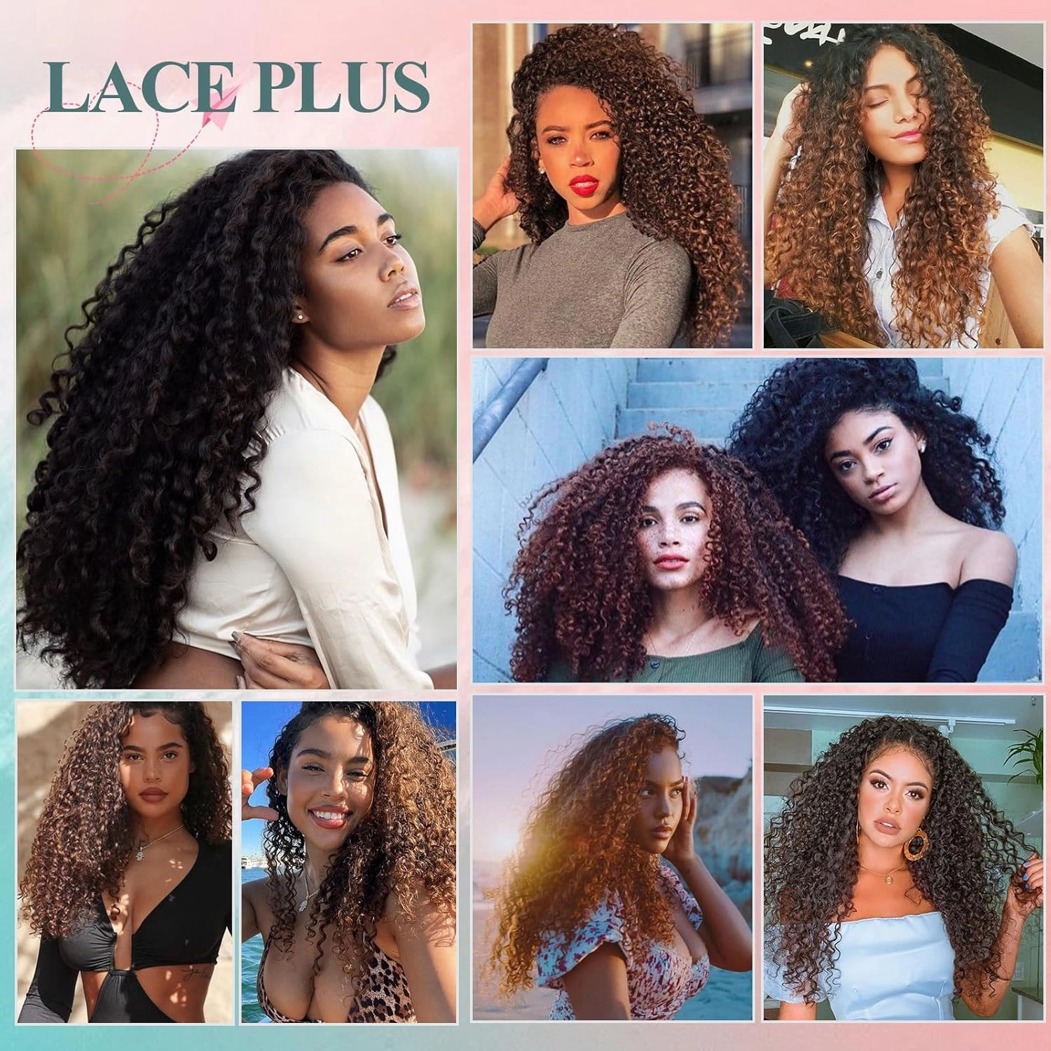 Jerry Curly Clip in Hair Extensions for Black Women - 24 Inch Synthetic Hair Extensions, 140g 7PCS Soft Clip in Curly Hair Pieces for Volume & Length (T1B/33# 24 Inch)(Pack of 7)