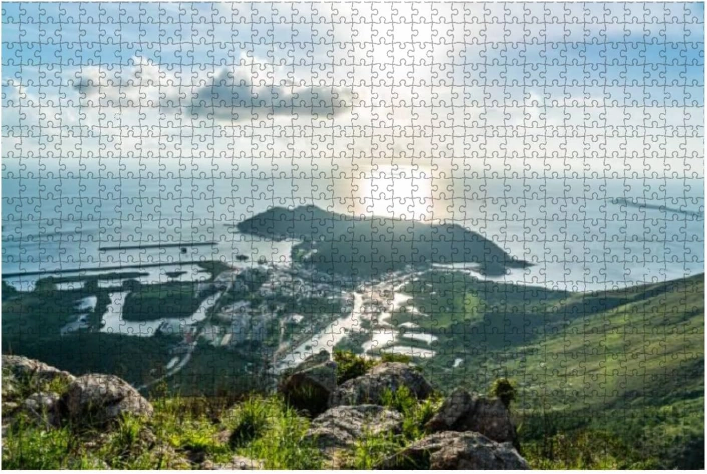 Jigsaw Puzzles 500 Pieces for Adults Kids - Tai O fishing village Lantau Hong Kong Large Puzzles Pieces Fit Together Educational Intellectual Fun Game