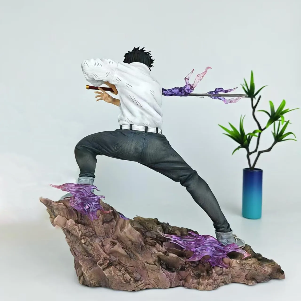 JJK Yuta Okkotsu Figure - 22cm Battle Damage Version JJK Figure Okkotsu Yūta Figure Statue with Replaceable Heads Bust, Anime JJK Statue Collectible Desktop Decoration Gifts