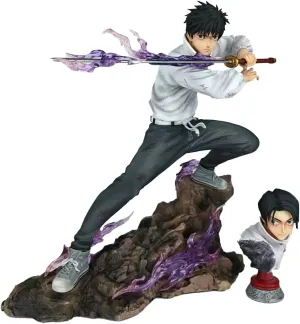 JJK Yuta Okkotsu Figure - 22cm Battle Damage Version JJK Figure Okkotsu Yūta Figure Statue with Replaceable Heads Bust, Anime JJK Statue Collectible Desktop Decoration Gifts