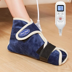 JOBYNA Ankle/Toe/Foot Warmer | Full Coverage Heated Foot Wrap |86-158℉ Continuous Setting| 10-90min Timer| Electric Heating Pad for Plantar Fasciitis Relief, Neuropathy Pain Relief for Foot(1 Pack)