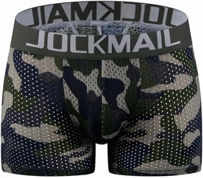 JOCKMAIL Mesh Mens Underwear Boxer Back Mens Padded Underwear Boxer with Hip Pad Men's Boxers