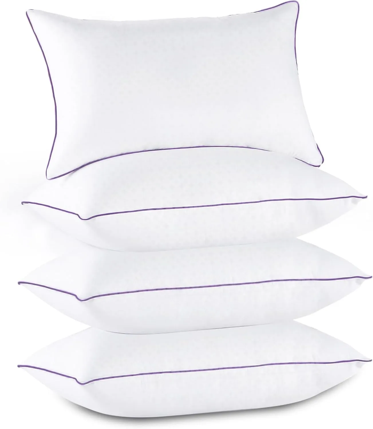 JOLLYVOGUE Pillows Standard Size Set of 4, Washable Supportive Bed Pillows with Super Soft Down Alternative Fill, Luxury Fluffy Hotel Quality for Side, Back and Stomach Sleepers