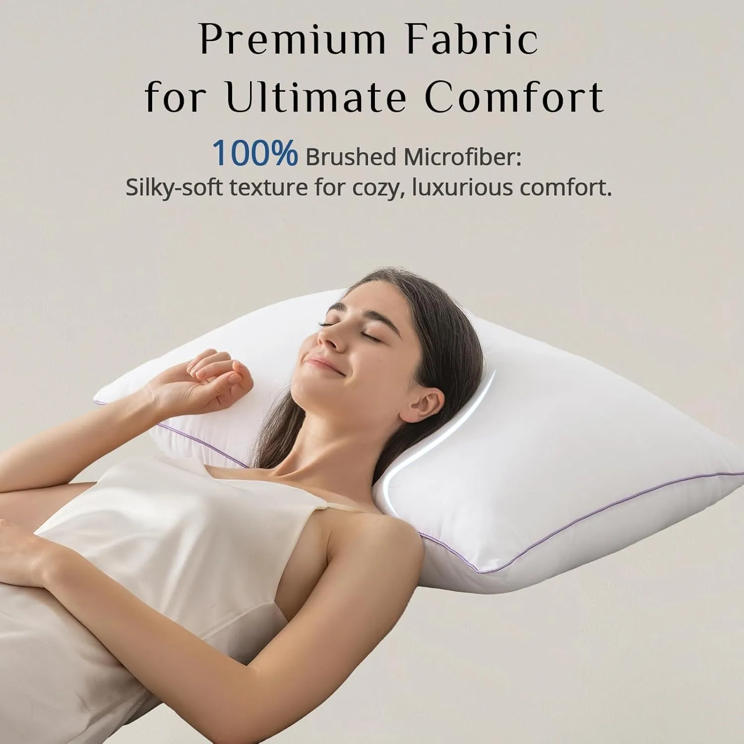JOLLYVOGUE Pillows Standard Size Set of 4, Washable Supportive Bed Pillows with Super Soft Down Alternative Fill, Luxury Fluffy Hotel Quality for Side, Back and Stomach Sleepers