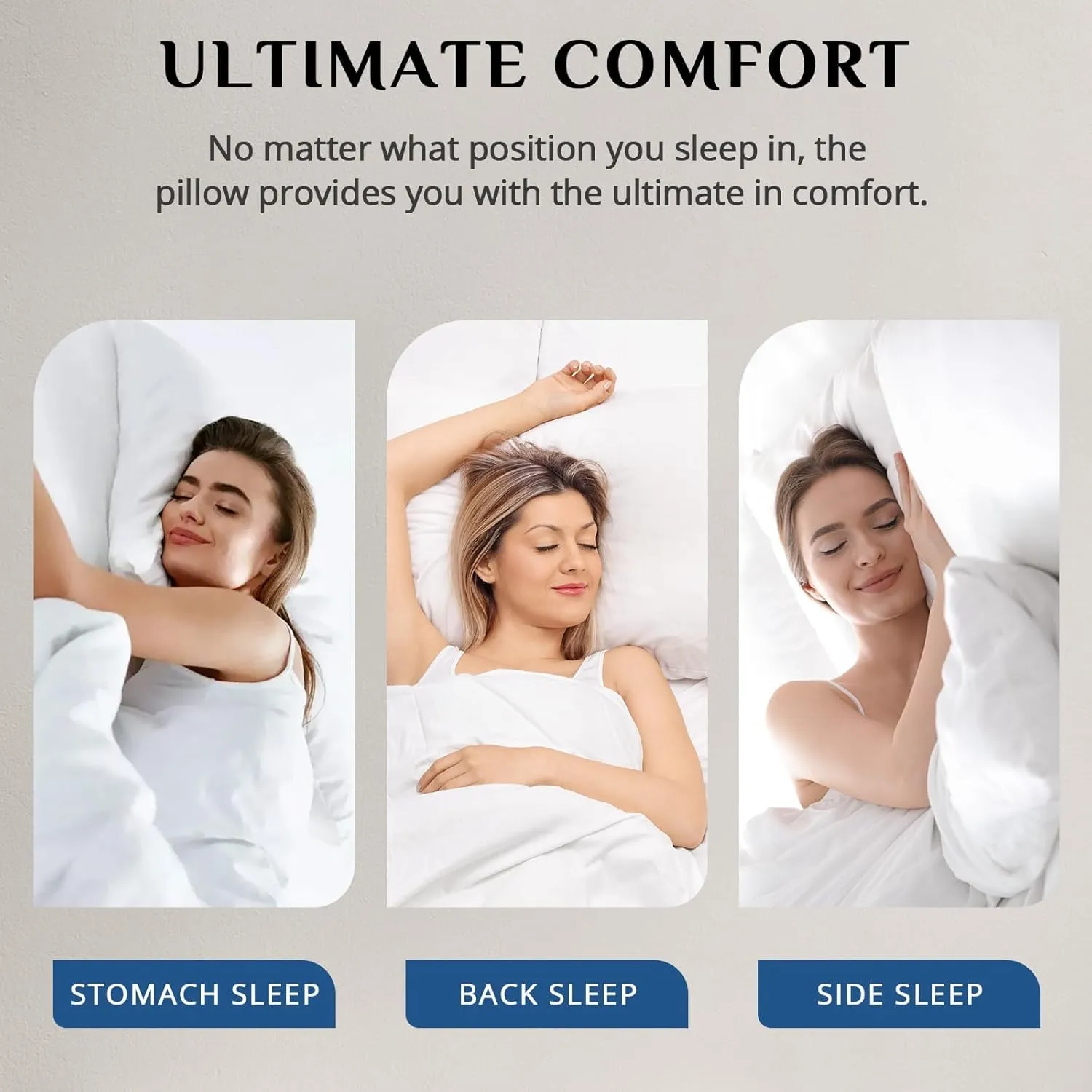 JOLLYVOGUE Pillows Standard Size Set of 4, Washable Supportive Bed Pillows with Super Soft Down Alternative Fill, Luxury Fluffy Hotel Quality for Side, Back and Stomach Sleepers