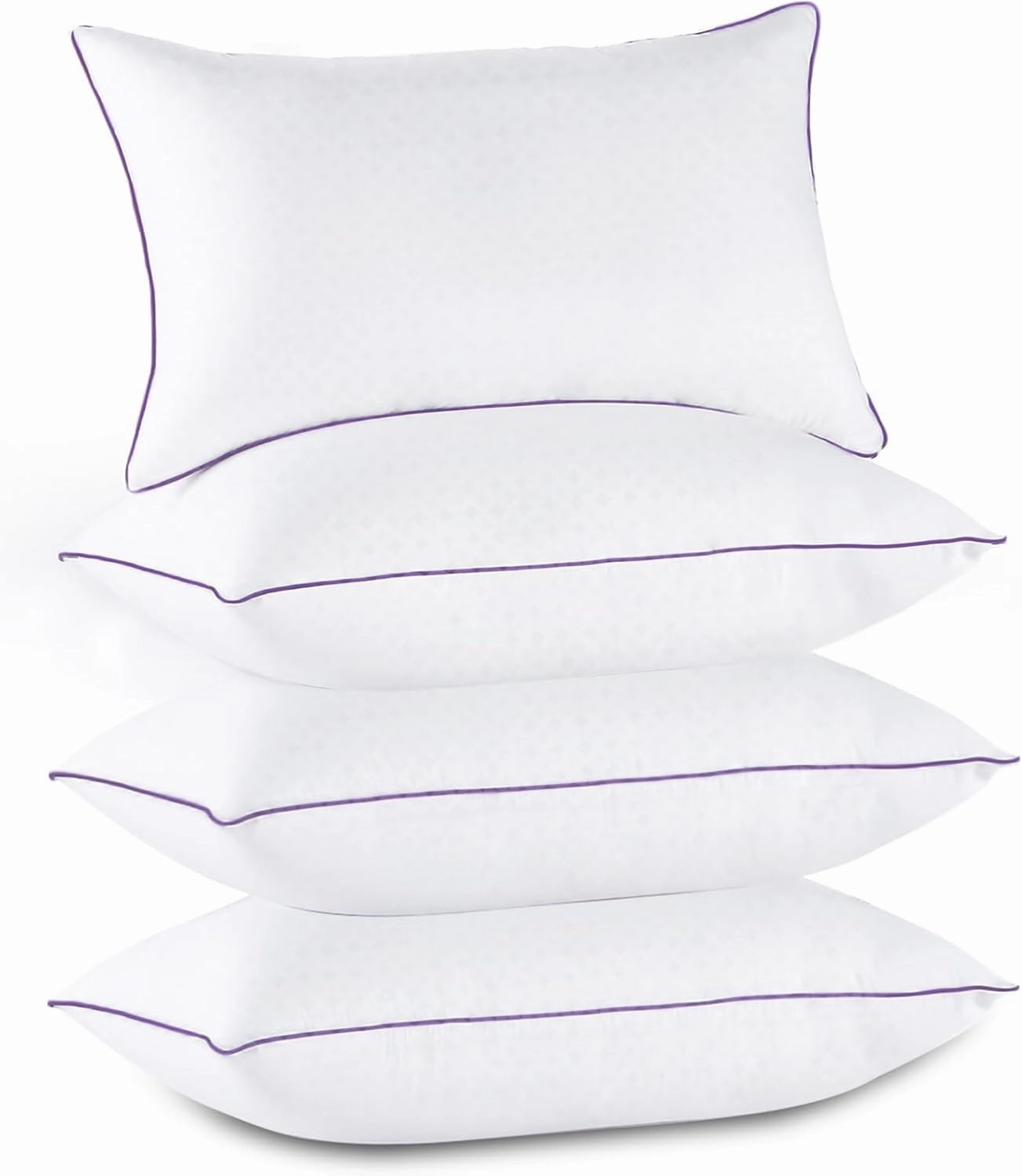 JOLLYVOGUE Pillows Queen Size Set of 4, Washable Supportive Bed Pillows with Super Soft Down Alternative Fill, Luxury Fluffy Hotel Quality for Side, Back, and Stomach Sleepers