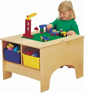 Jonti-Craft 5744JC KYDZ Traditional Brick Compatible Building Table Without Bins