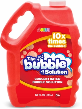 JOYIN 100 Oz Concentrated Bubble Solution (up to 8 Gallon) for Large Party in Summer Celebrations, Party Favor, Bubble Summer Toy, Classroom Prizes, Easter (Red)