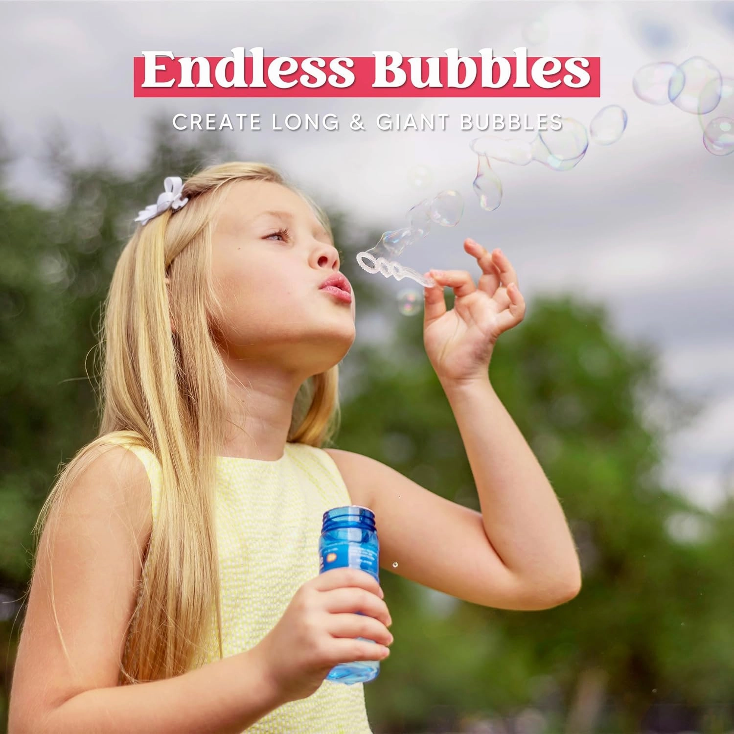 JOYIN 24 Pcs Bubble Bottles with Wand Assortment for Kids, 4oz Blow Bubbles Solution Novelty Summer Toy, Party Favors, Birthday, Outdoor & Indoor Activity