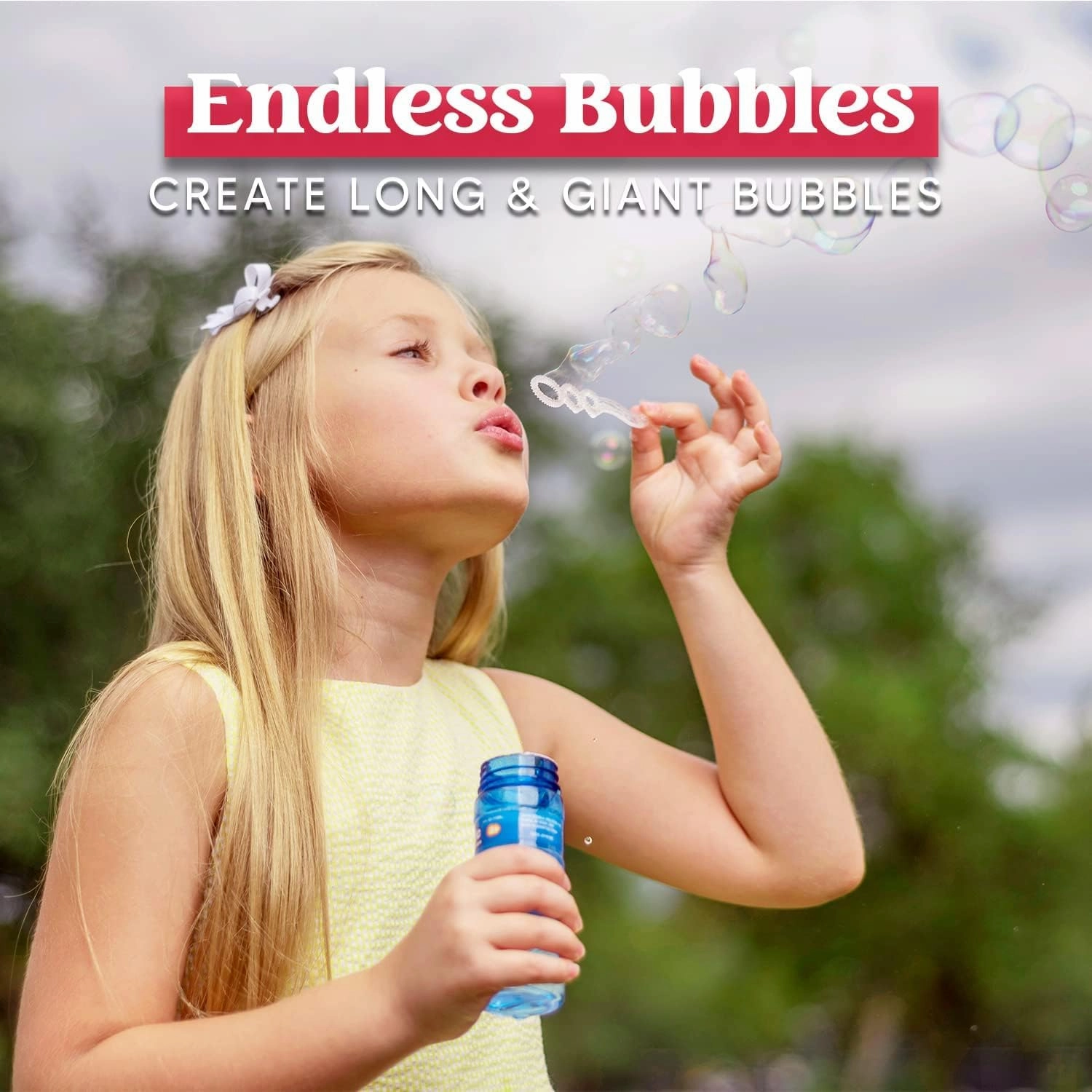JOYIN 24 Pcs Bubble Bottles with Wand Assortment for Kids, 4oz Blow Bubbles Solution Novelty Summer Toy, Party Favors, Birthday, Outdoor & Indoor Activity