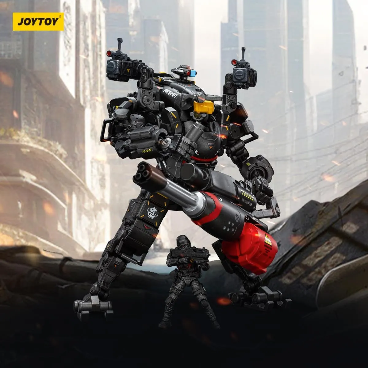 JoyToy 1/25 Action Figures Dark Source Steel Bone Mecha Army Figure Collection Military Model God of War 86-II Assault 8.7inch