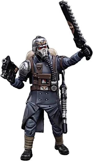 JOYTOY Warhammer 40K 1/18 Action Figures Astra Militarum Death Korps of Krieg Veteran Squad Sergeant Collectible Model Birthday Gifts